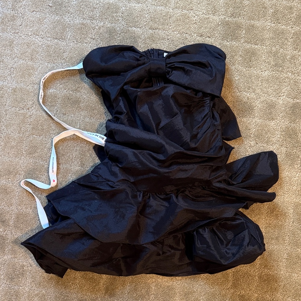 Lucy in the Sky size S Elegant Black Strapless Dress
